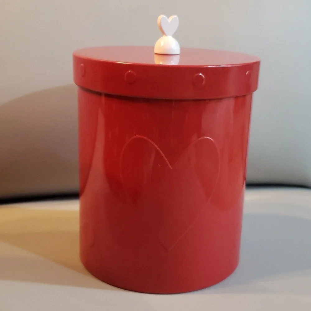 Ikea Embossed hearts metal tin NEW